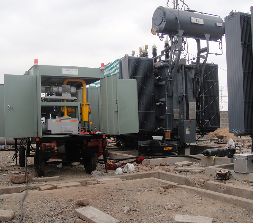 拖車式濾油機巴基斯坦濾油使用現場